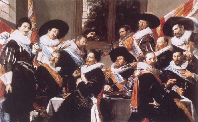 Frans Hals Banquet of the Officers of the Civic Guard of St Adrian Sweden oil painting art